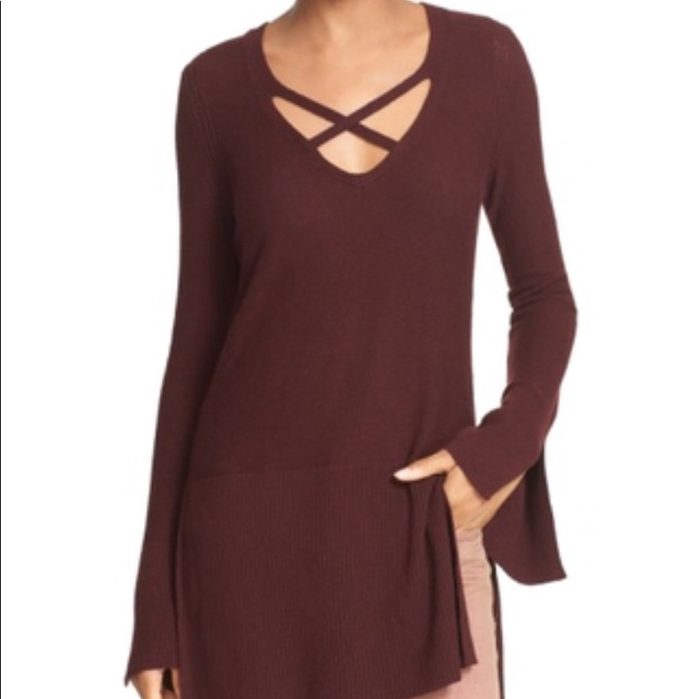 Free People Criss Cross Sweater, Medium